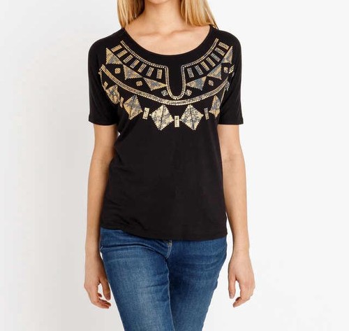 Shirt schwarz damen - schwarz, 34